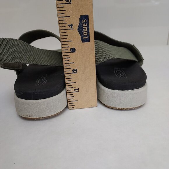 KEEN Elle Backstrap Sandal Women's 7.5 Green Gray Platform Wedge Stretch Straps - Picture 12 of 13